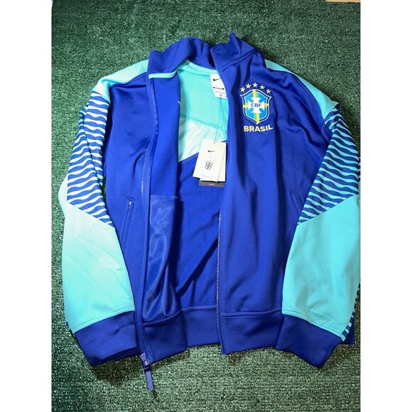 Nike Dri-FIT Brazil Strike 2024 Men's Size M Anthem Soccer Jacket - Picture 3 of 9